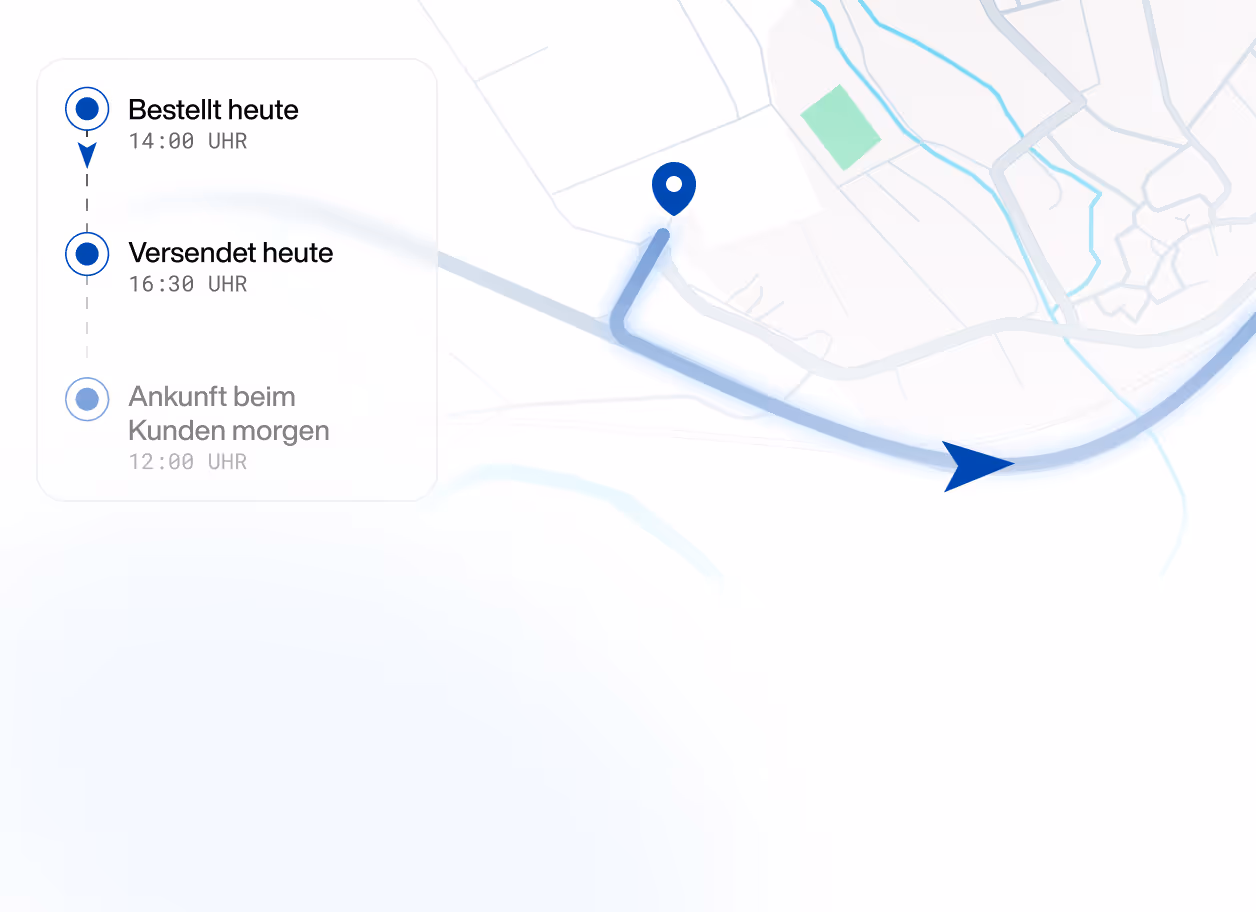 Illustration zum schnellen Paketversand